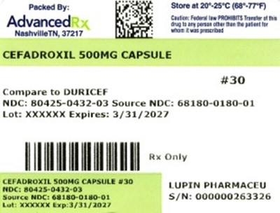 Cefadroxil 50mg Capsule #30 (Cefadroxil 500mg 80425 0432 03)